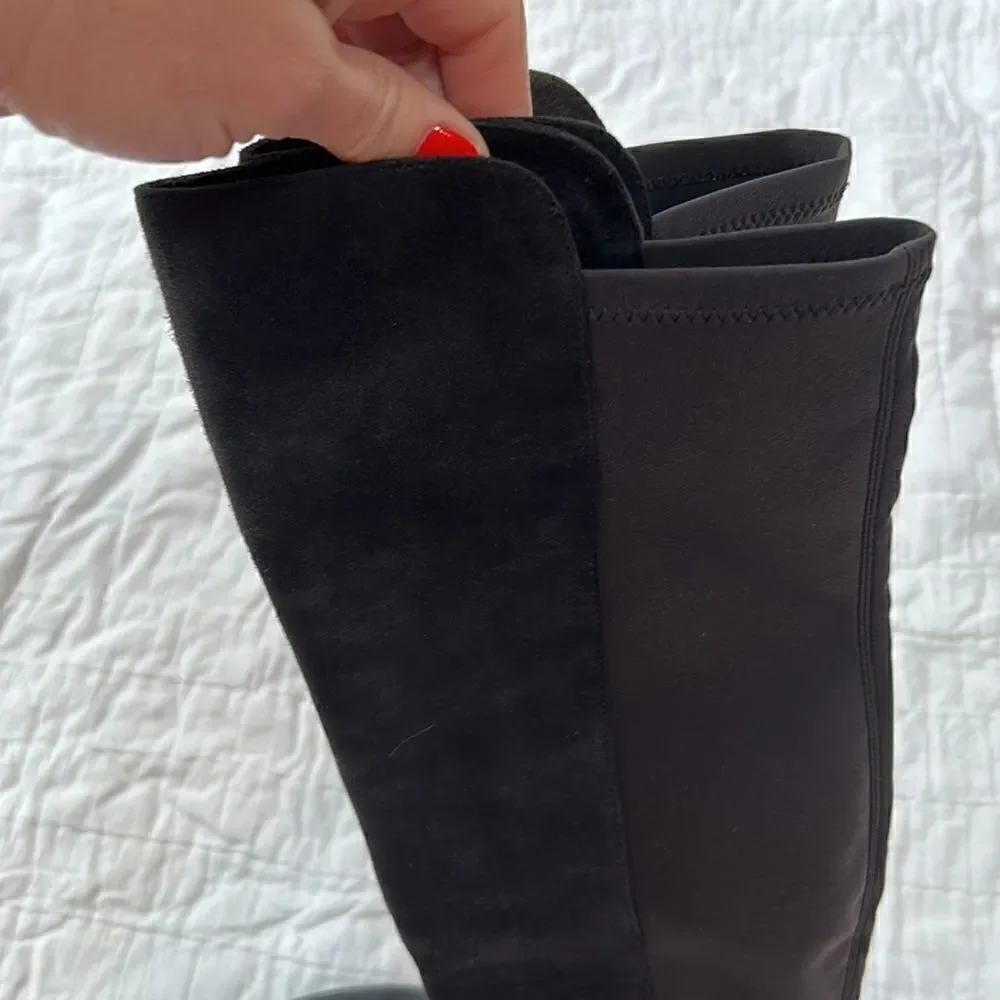 Stuart Weitzman Reddy 5050 Suede Over-The-Knee Boots, Black size 6.5 women EUC